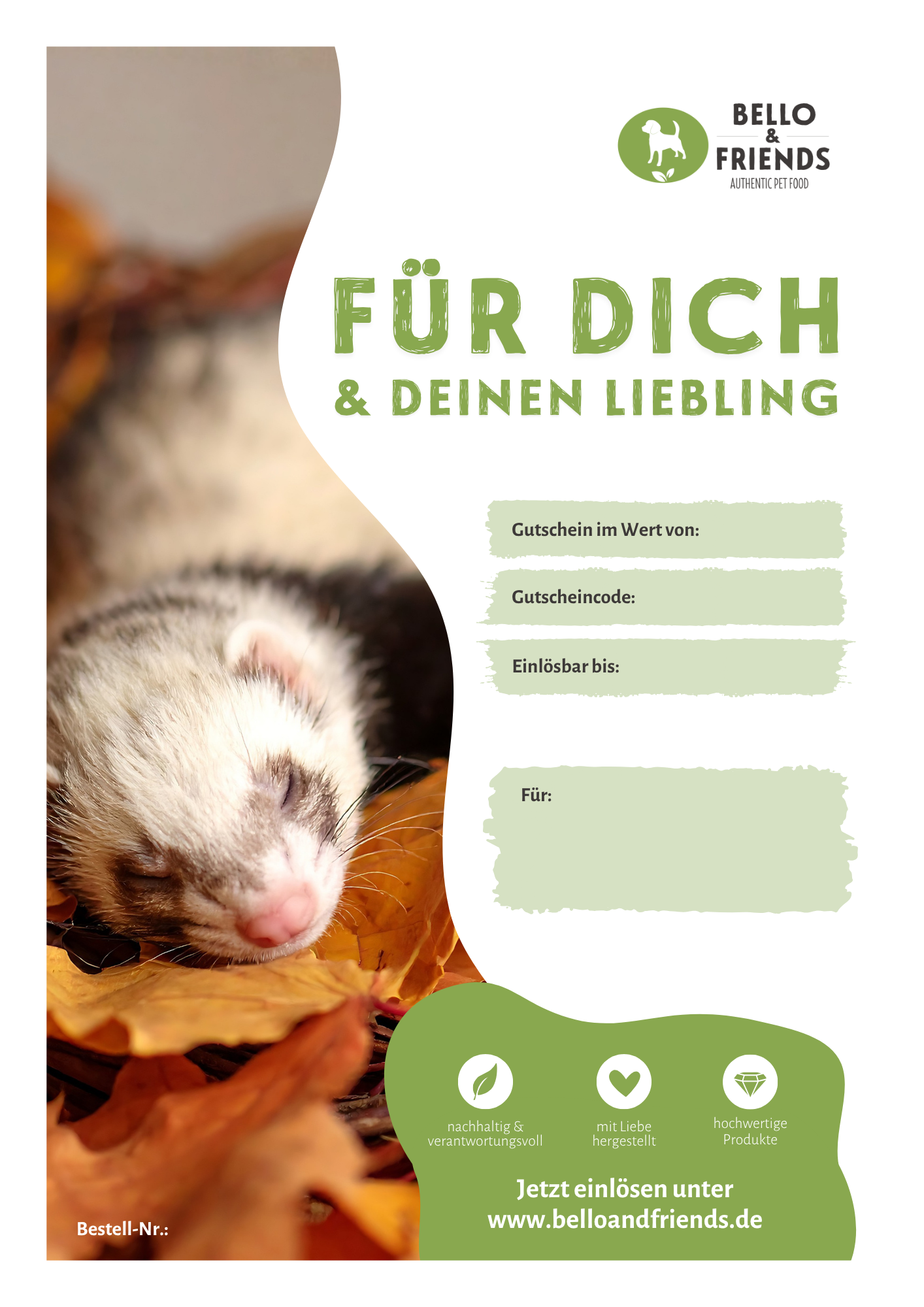 Gutschein 10-150€ Frettchen