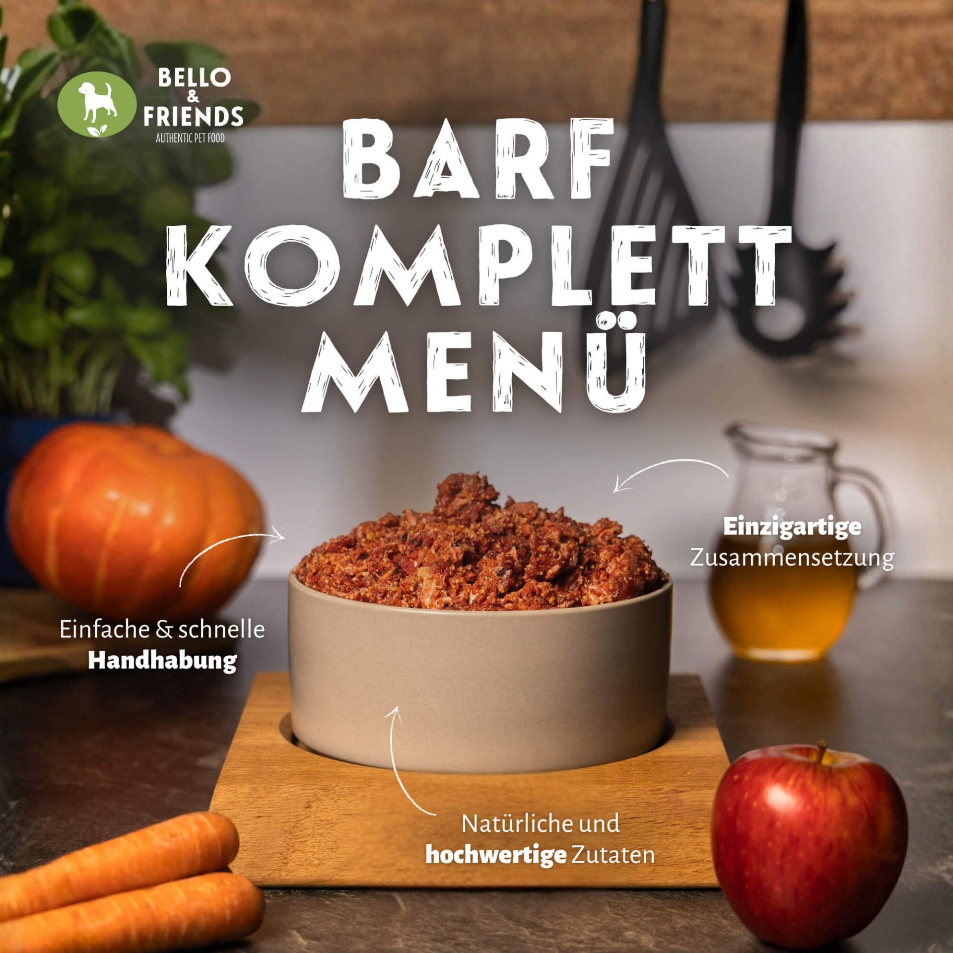 Barf Menü Huhn und Rind – Ideales Barf-Futter für empfindliche Verdauung